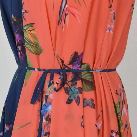 Ted Baker HANIE Two-Tone Floral Maxi Dress - 2 - Picture 3 of 10